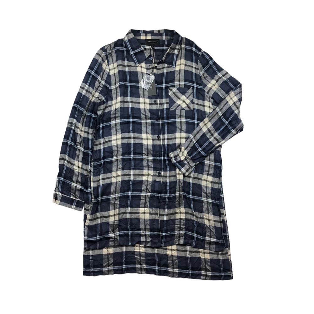 NWT Romeo & Juliet Couture Flannel Tunic LARGE